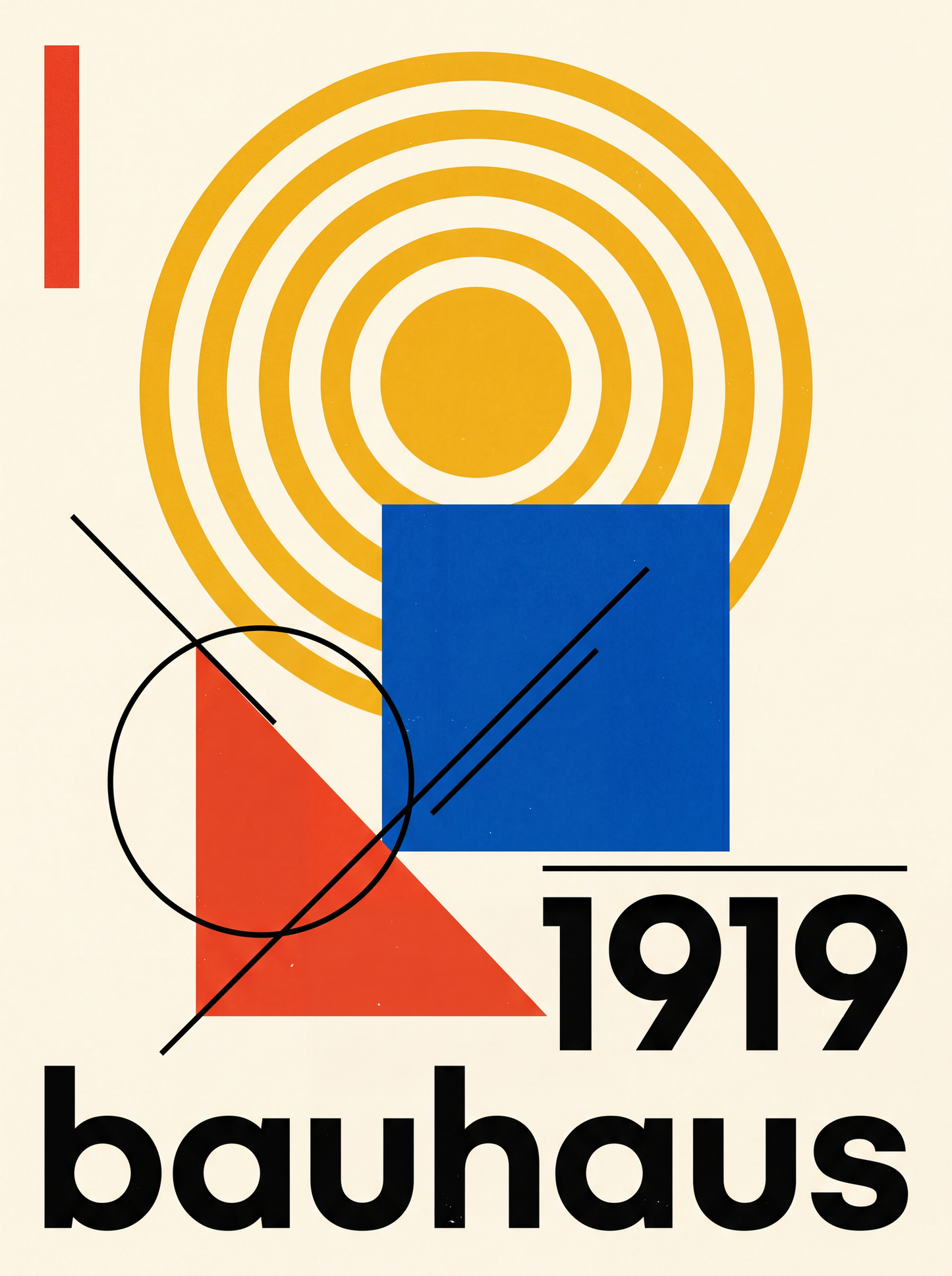 Bauhaus Poster — Geometrie Primär – Kunstdruck Design